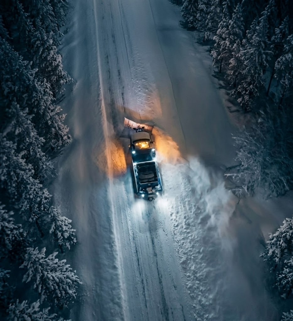 Snjómokstur úr lofti